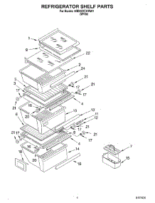 03 - Refrigerator Shelf parts for Whirlpool Refrigerator 6GD22DCXHW01 from AppliancePartsPros.com