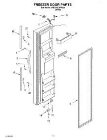 08 - Freezer Door parts for Whirlpool Refrigerator 6GD22DCXHW01 from AppliancePartsPros.com