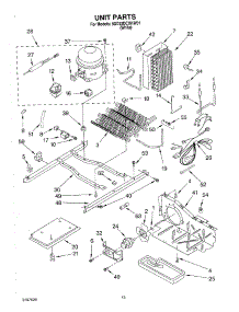 10 - Unit parts for Whirlpool Refrigerator 6GD22DCXHW01 from AppliancePartsPros.com
