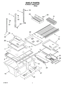 03 - Shelf Parts parts for Whirlpool Refrigerator 3XARG477GF07 from AppliancePartsPros.com