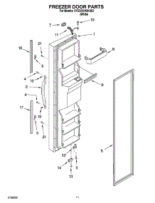 07 - Freezer Door Parts parts for Whirlpool Refrigerator 5VGS3SHGKQ03 from AppliancePartsPros.com