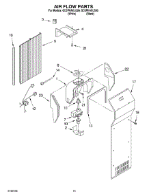 09 - Air Flow parts for Whirlpool Refrigerator GD5PHAXLQ00 from AppliancePartsPros.com