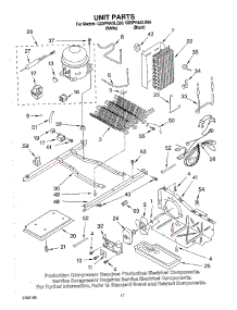 11 - Unit parts for Whirlpool Refrigerator GD5PHAXLQ00 from AppliancePartsPros.com