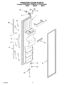 07 - Freezer Door parts for Whirlpool Refrigerator GD2SHAXKT01 from AppliancePartsPros.com
