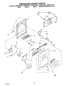 08 - Dispenser Front parts for Whirlpool Refrigerator GS6SHAXLT01 from AppliancePartsPros.com