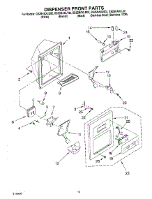 08 - Dispenser Front parts for Whirlpool Refrigerator GS2SHAXLL02 from AppliancePartsPros.com