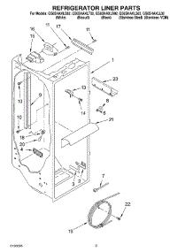 02 - Refrigerator Liner parts for Whirlpool Refrigerator GS6SHAXLL02 from AppliancePartsPros.com