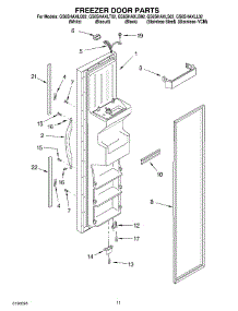 07 - Freezer Door parts for Whirlpool Refrigerator GS6SHAXLL02 from AppliancePartsPros.com
