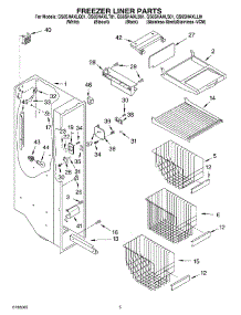 04 - Freezer Liner parts for Whirlpool Refrigerator GS6SHAXLL01 from AppliancePartsPros.com