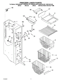 04 - Freezer Liner parts for Whirlpool Refrigerator GS6SHAXLQ02 from AppliancePartsPros.com