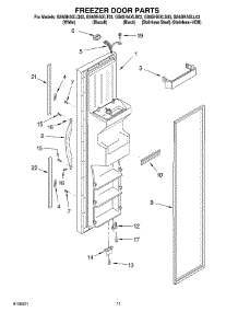07 - Freezer Door Parts parts for Whirlpool Refrigerator GS6SHAXLL03 from AppliancePartsPros.com
