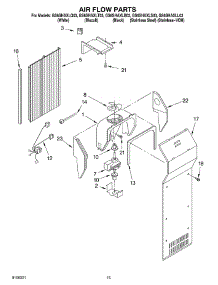 09 - Air Flow Parts parts for Whirlpool Refrigerator GS6SHAXLL03 from AppliancePartsPros.com