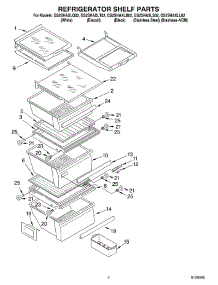 03 - Refrigerator Shelf parts for Whirlpool Refrigerator GS2SHAXLQ02 from AppliancePartsPros.com