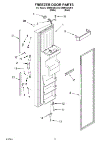 07 - Freezer Door parts for Whirlpool Refrigerator GS6SHANLQ10 from AppliancePartsPros.com