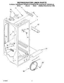 02 - Refrigerator Liner parts for Whirlpool Refrigerator GS2SHAXLL03 from AppliancePartsPros.com