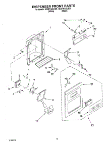 08 - Dispenser Front Parts parts for Whirlpool Refrigerator GD5PHAXLB01 from AppliancePartsPros.com