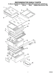 03 - Refrigerator Shelf parts for Whirlpool Refrigerator GS2SHAXLS03 from AppliancePartsPros.com