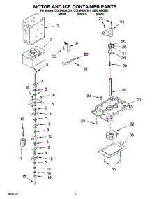05 - Motor And Ice Container Parts parts for Whirlpool Refrigerator GD5SHAXLT01 from AppliancePartsPros.com