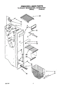 05 - Freezer Liner parts for Whirlpool Refrigerator ED25PQXYW01 from AppliancePartsPros.com