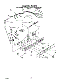 13 - Control, Lit / Optional parts for Whirlpool Refrigerator ED25PQXYW01 from AppliancePartsPros.com