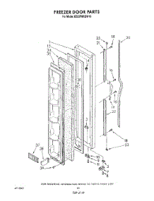 06 - Freezer Door parts for Whirlpool Refrigerator ED22PMXSW10 from AppliancePartsPros.com