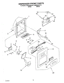 08 - Dispenser Front parts for Whirlpool Refrigerator GS6SHANLB10 from AppliancePartsPros.com