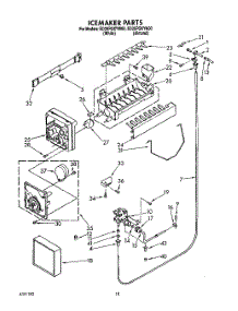 13 - Icemaker, Lit / Optional parts for Whirlpool Refrigerator ED25PQXYW00 from AppliancePartsPros.com