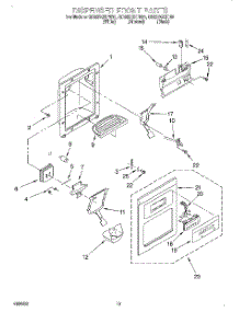 08 - Dispenser Front parts for Whirlpool Refrigerator GD25DQXFW01 from AppliancePartsPros.com