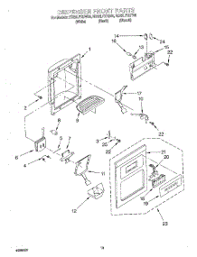 09 - Dispenser Front parts for Whirlpool Refrigerator ED22LFXHT00 from AppliancePartsPros.com
