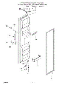 07 - Freezer Door parts for Whirlpool Refrigerator ED20TQXFW04 from AppliancePartsPros.com