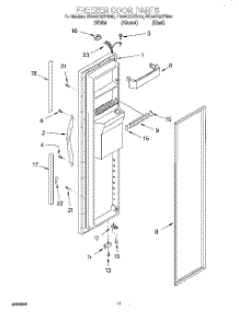08 - Freezer Door parts for Whirlpool Refrigerator ED22CQXFN00 from AppliancePartsPros.com