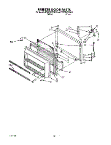 07 - Freezer Door parts for Whirlpool Refrigerator ET20RKXYW10 from AppliancePartsPros.com