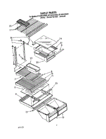 04 - Shelf parts for Whirlpool Refrigerator ET18ZKXXW00 from AppliancePartsPros.com