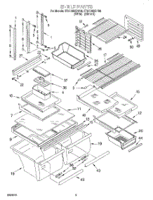 03 - Shelf parts for Whirlpool Refrigerator ET21DMXDW05 from AppliancePartsPros.com
