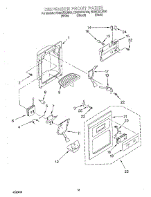 08 - Dispenser Front parts for Whirlpool Refrigerator ED25CEXJT00 from AppliancePartsPros.com