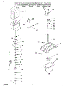 05 - Motor And Ice Container parts for Whirlpool Refrigerator GD27DIXHT02 from AppliancePartsPros.com