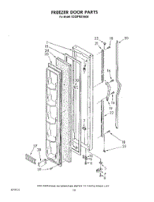 06 - Freezer Door parts for Whirlpool Refrigerator ED22PMXSW00 from AppliancePartsPros.com