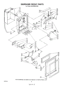 05 - Dispenser Front parts for Whirlpool Refrigerator ED25PMXRWR2 from AppliancePartsPros.com