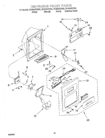 08 - Dispenser Front parts for Whirlpool Refrigerator GD25DIXHT02 from AppliancePartsPros.com
