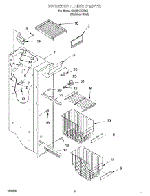 04 - Freezer Liner parts for Whirlpool Refrigerator GD25DCXHS01 from AppliancePartsPros.com