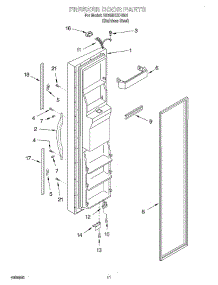 08 - Freezer Door parts for Whirlpool Refrigerator GD25DCXHS01 from AppliancePartsPros.com
