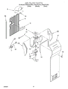 10 - Air Flow parts for Whirlpool Refrigerator ED25CEXJW01 from AppliancePartsPros.com