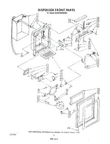 05 - Dispenser Front parts for Whirlpool Refrigerator ED25PMXRWR3 from AppliancePartsPros.com