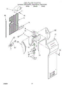 10 - Air Flow parts for Whirlpool Refrigerator ED25PEXHT01 from AppliancePartsPros.com