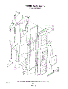 07 - Freezer Door parts for Whirlpool Refrigerator ED25PMXRWR3 from AppliancePartsPros.com