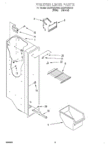 03 - Freezer Liner parts for Whirlpool Refrigerator ED20TQXEN00 from AppliancePartsPros.com