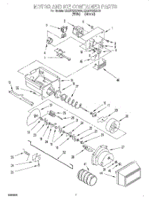 05 - Motor And Ice Container parts for Whirlpool Refrigerator ED20TQXEN00 from AppliancePartsPros.com