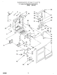 08 - Dispenser Front parts for Whirlpool Refrigerator ED20TQXEN00 from AppliancePartsPros.com