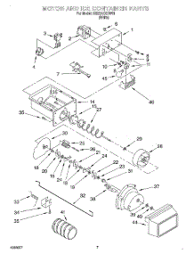 05 - Motor And Ice Container parts for Whirlpool Refrigerator SS22AEXHW01 from AppliancePartsPros.com