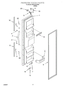 07 - Freezer Door parts for Whirlpool Refrigerator SS22AEXHW01 from AppliancePartsPros.com